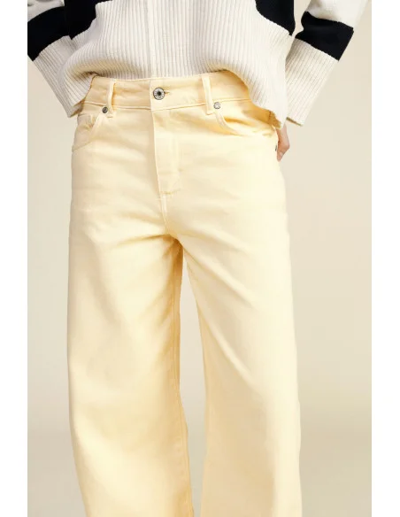 Jean large cinq poches taille haute Dixie