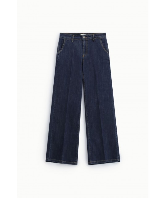 Pantalon large avec coutures avant Dixie