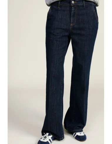 Pantalon large à coutures frontales Dixie