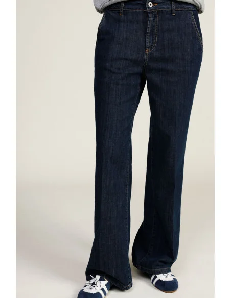 Pantalon large à coutures frontales Dixie