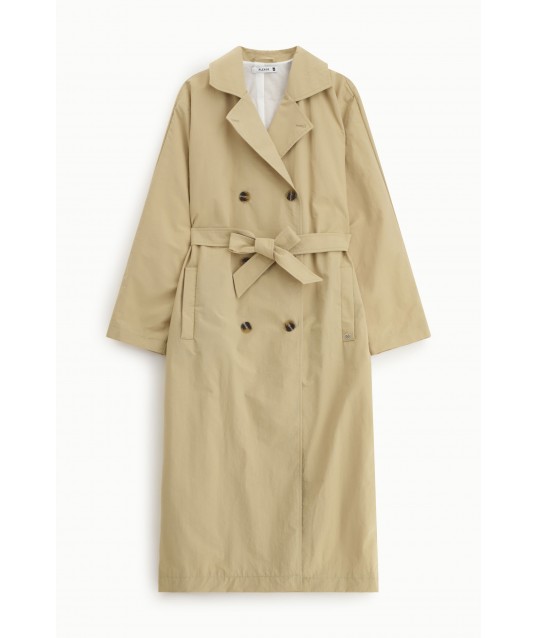 Trench Coat Lungo Con Cintura E Bottoni Please