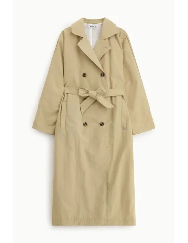 Trench long avec ceinture et boutons Please