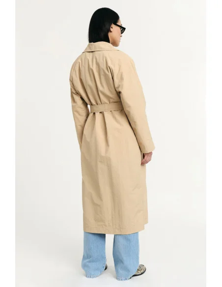 Trench long avec ceinture et boutons Please