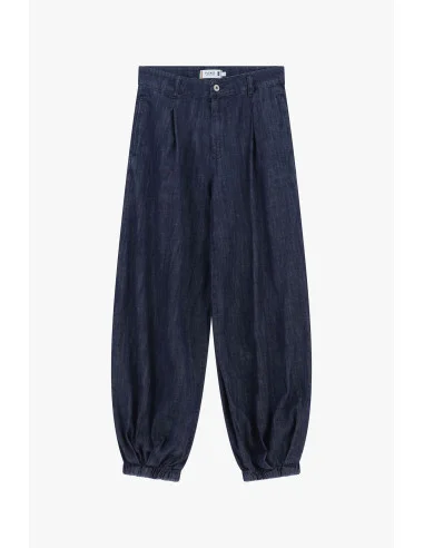 Jeans Scuri Baloon Fit Con Fondo Elastico Please