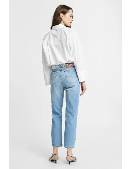 Mom-Fit Jeans High Waisted Ties And Lace Please