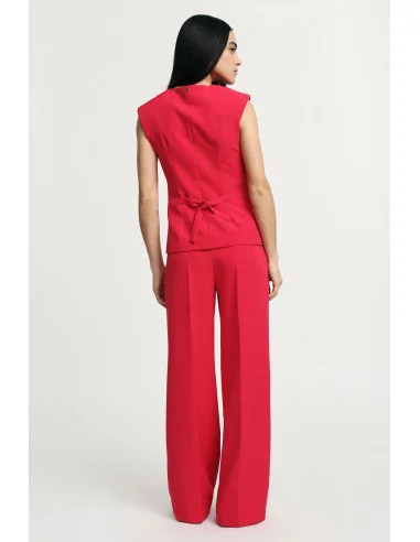 Pantaloni Palazzo Vita Alta Con Pieghe Please
