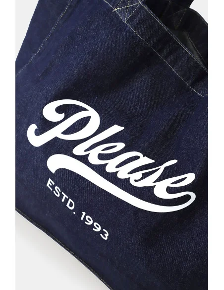 Bag Shopper Ampia Stampa Frontale Logo Please