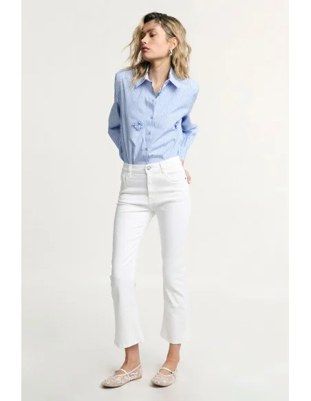 Jeans Flare Cinque Tasche Vita Alta Please