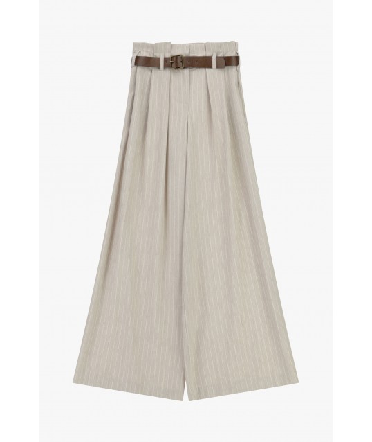 Dixie High Waisted Stripe Belted Palace Trousers
