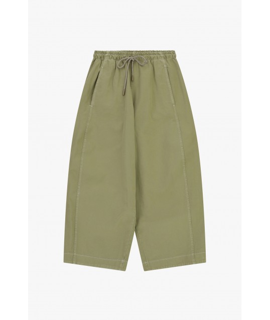 Pantalon palazzo court avec cordon de serrage élastique Dixie
