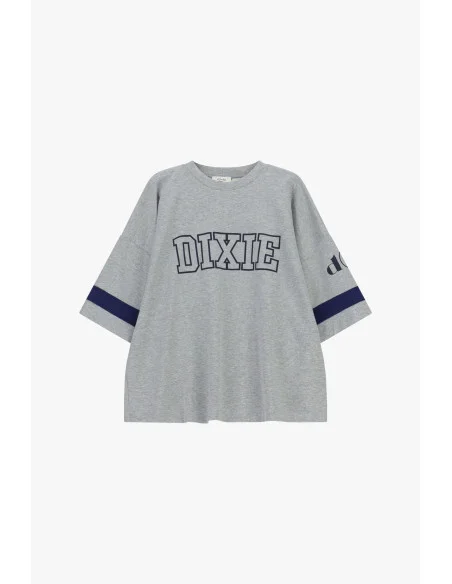 T-Shirt Ampia Stampa Frontale E Dettagli A Contrasto Dixie