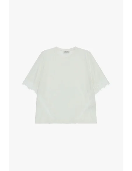 Dixie Lace Insert Short-Sleeved T-Shirt
