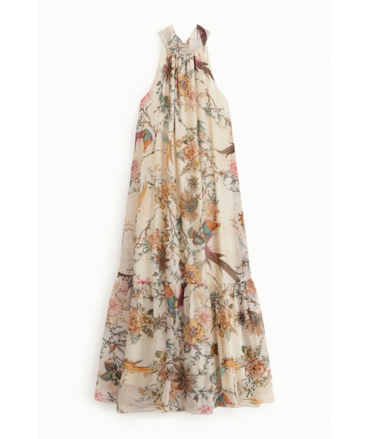 Robe longue à imprimé floral et volants Dixie