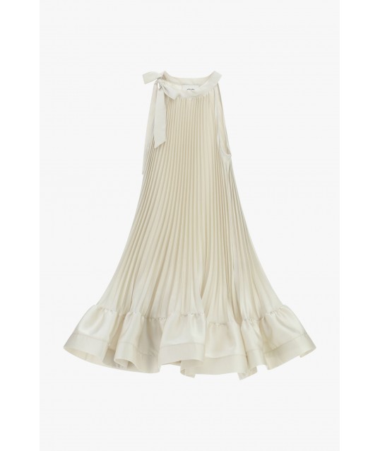 Robe courte plissée avec nœud Dixie