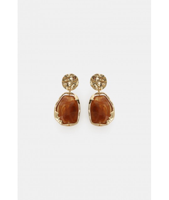 Boucles d'oreilles pendantes avec pierre à effet marbré Dixie