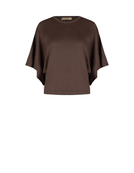 Cropped Oversized Viscose-Blend Sweatshirt Rinascimento