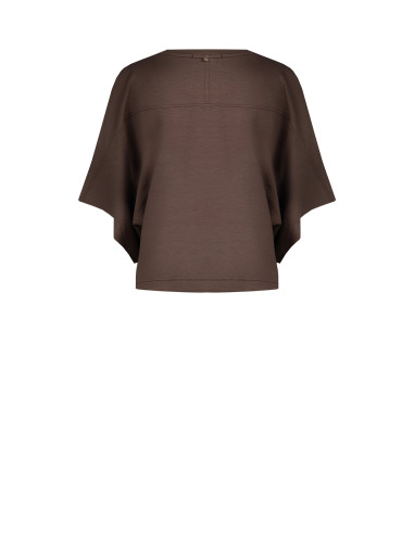 Cropped Oversized Viscose-Blend Sweatshirt Rinascimento