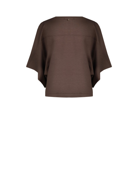 Sweat-shirt oversize court en mélange de viscose Rinascimento