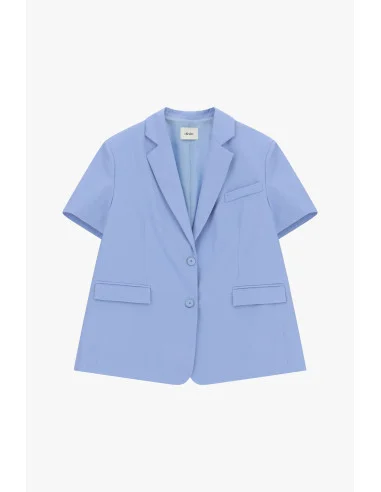 Dixie Short-Sleeved Blazer With Welt Pockets