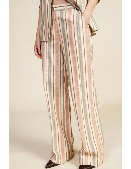 Dixie High Waist Striped Palace Trousers