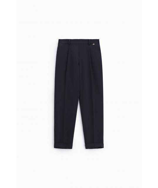 Pantaloni Tailored Con Pinces E Risvolto Alto Dixie