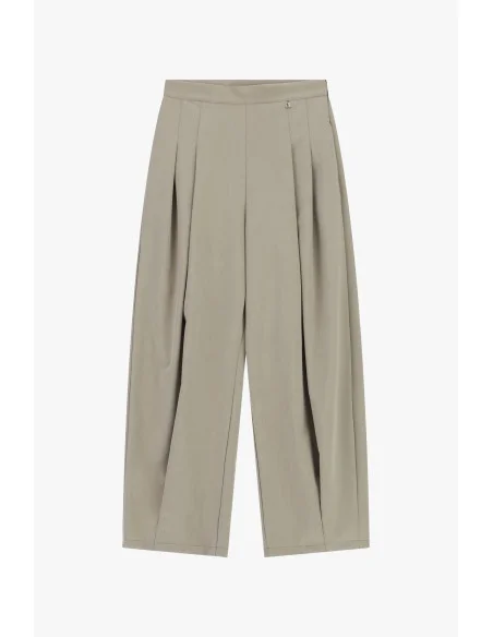 Cropped Palace Trousers With Front Pleats Dixie