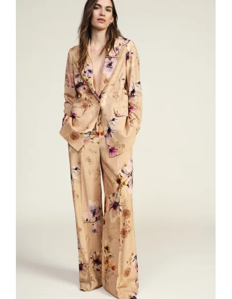 Elegant Wide-Leg Floral Trousers Dixie