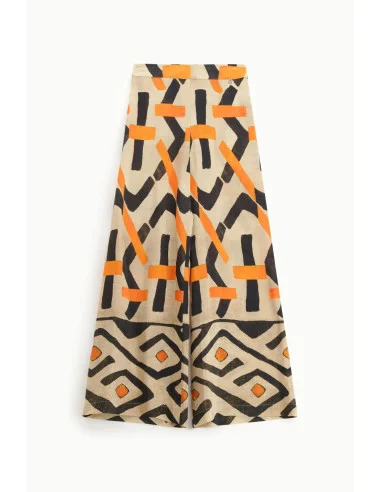 Pantalon large à motif graphique Dixie