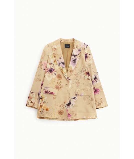 Floral Blazer With Front Pockets Dixie
