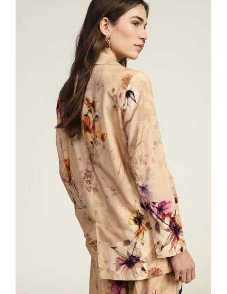 Blazer fleuri avec poches frontales Dixie