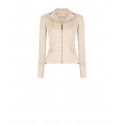 Rinascimento Faux Buckskin Jacket with Logo Zip
