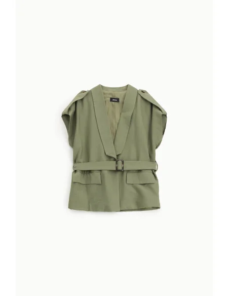 Gilet Con Cintura E Tasche Dixie