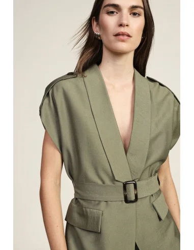 Vest with Belt and Pockets Dixie