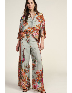 Dixie Floral Patterned Palace Trousers - Vestiti Firmati Life Smiles