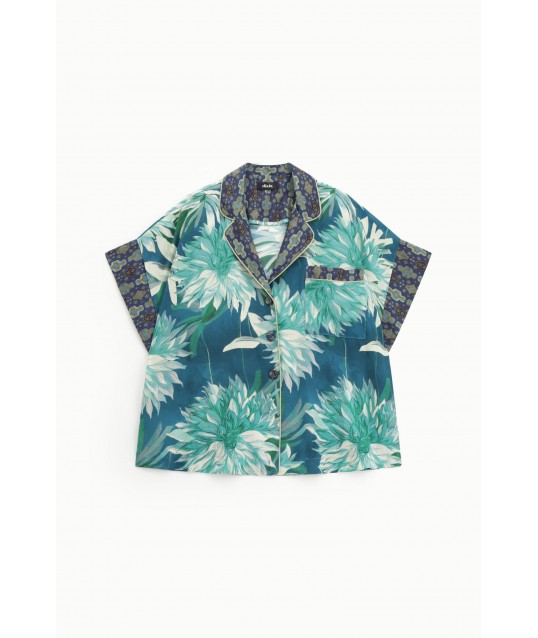 Camicia Con Motivo Floreale E Tasca Dixie