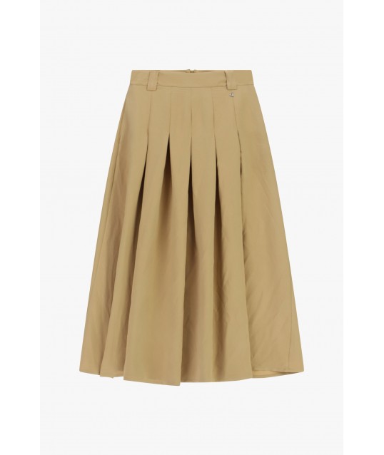 Midi Pleated Skirt With Waist Loops Dixie