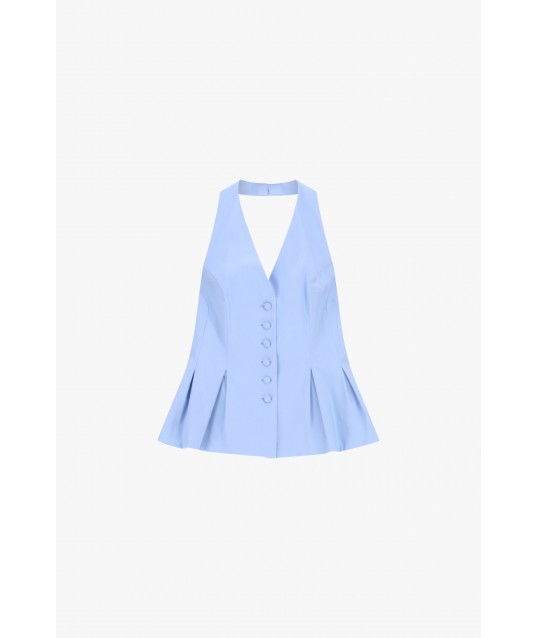 Gilet évasé sans manches Fermeture à boutons Dixie