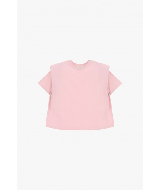 T-Shirt Con Spalle Strutturate E Fit Squadrato Dixie