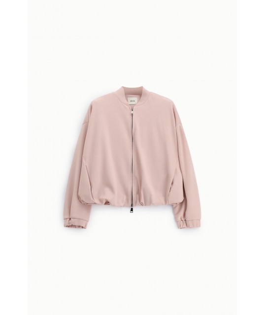 Bomber Jacket Con Zip E Polsini Arricciati Dixie