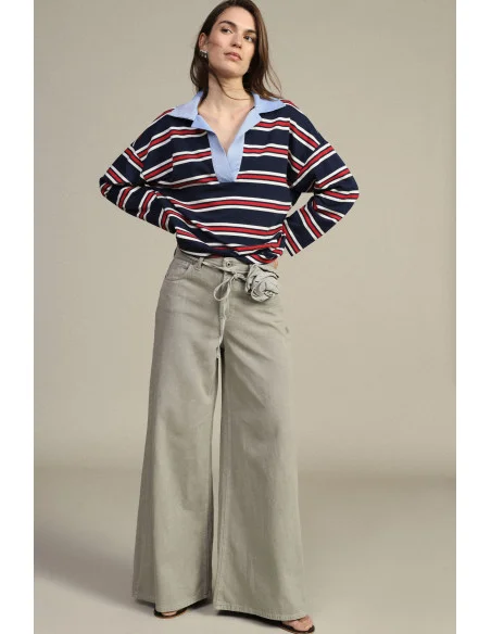 Jeans A Zampa Con Cintura Dixie