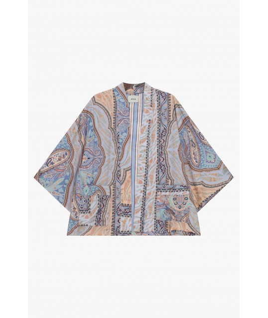 Jacket Shirt Paisley Pattern Wide Sleeves Dixie