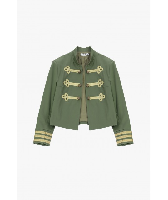 Veste de chemise courte avec boutons décoratifs S.V.P.