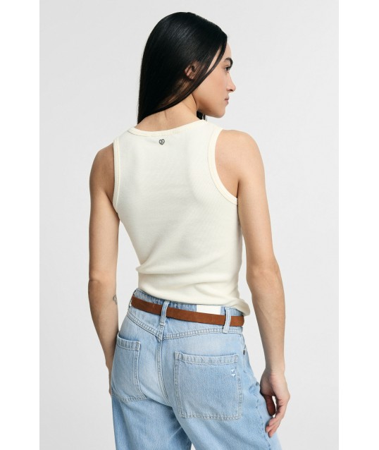 Sleeveless Crew Neck Top FitExc3\Xa0 Regular Please