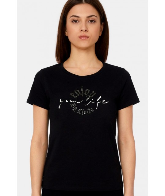 T-Shirt With Liu Jo Logo And Print