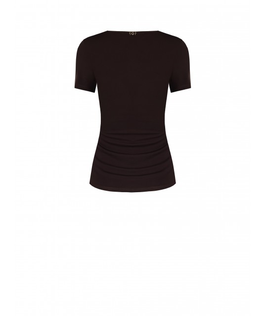 Blusa Scatoletta Stretch Con Drappeggio Laterale Rinascimento