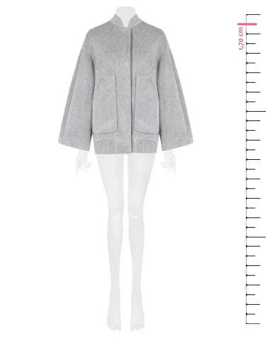 Medium Bomber Coat With Maxi Pockets Rinascimento