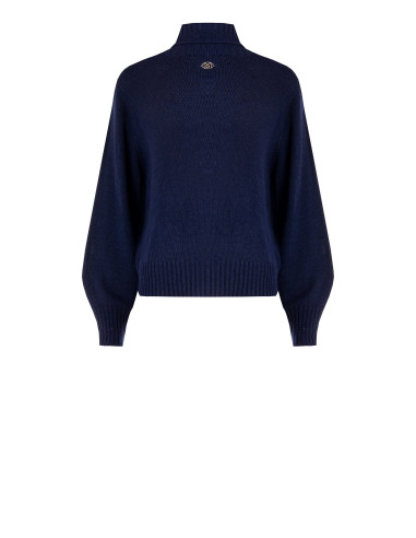 Rinascimento Virgin Wool Blend Turtleneck Sweater