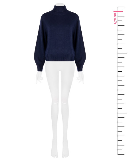 Rinascimento Virgin Wool Blend Turtleneck Sweater