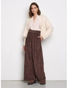 Cardigan en maille bouclée avec bouton siglé Rinascimento