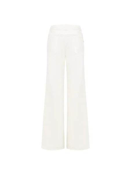 Jean wide leg extensible avec ceinture assortie Rinascimento